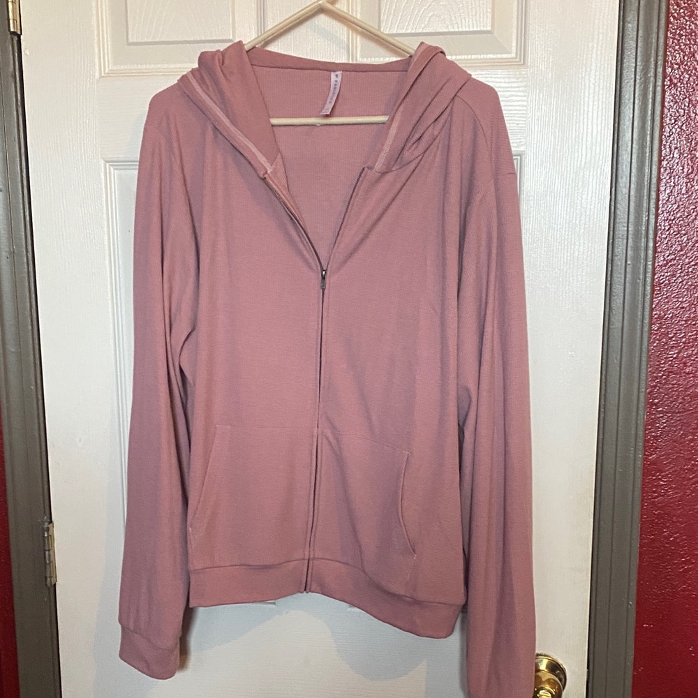 Fabletics Mauve Zip-Up Hoodie